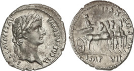 Roman Coins
Denario. 15 d.C. TIBERIO. Anv.: TI. CAESAR DIVI AVG. F. AVGVSTVS. Cabeza laureada a derecha. Rev.: TR. POT. XVII IMP. VII. Tiberio en cua...