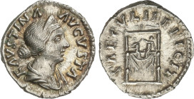 Roman Coins
Denario. 156-175 d.C. FAUSTINA HIJA. Anv.: FAVSTINA AVGVSTA. Busto a derecha. Rev.: SAECVLI FELICIT. Dos niños en trono. 3,22 grs. Brillo...