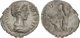 Roman Coins
Denario. 182 d.C. CRISPINA. Anv.: CRISPINA AVGVSTA. Busto drapeado a derecha. Rev.: IVNO. Juno en pie a izquierda, a sus pies pavo real. ...
