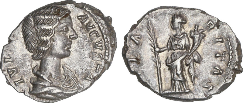 Roman Coins
Denario. 196-211 d.C. JULIA DOMNA. Anv.: IVLIA AVGVSTA. Busto drape...