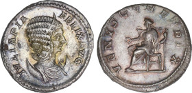 Roman Coins
Antoniniano. 217 d.C. JULIA DOMNA. Anv.: IVLIA PIA FELIX AVG. Busto drapeado a derecha. Rev.: VENVS GENETRIX. Venus sentada a izquierda. ...