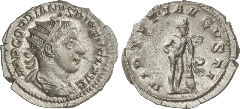 Roman Coins
Antoniniano. 240-244 d.C. GORDIANO III. Rev.: VIRTVTI AVGVSTI. Hérc...