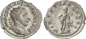 Roman Coins
Antoniniano. 240-244 d.C. GORDIANO III. Rev.: VIRTVTI AVGVSTI. Hércules en pie a derecha, apoyado en una maza. 4,02 grs. AR. Restos de br...