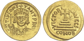 Byzantine Coins
Sólido. TIBERIO II CONSTANTINO (578-582 d.C.). CARTAGO. Anv.: D. m. TIb. CONSTANT. P. P. AV. Busto de frente con corona con cruz sobr...