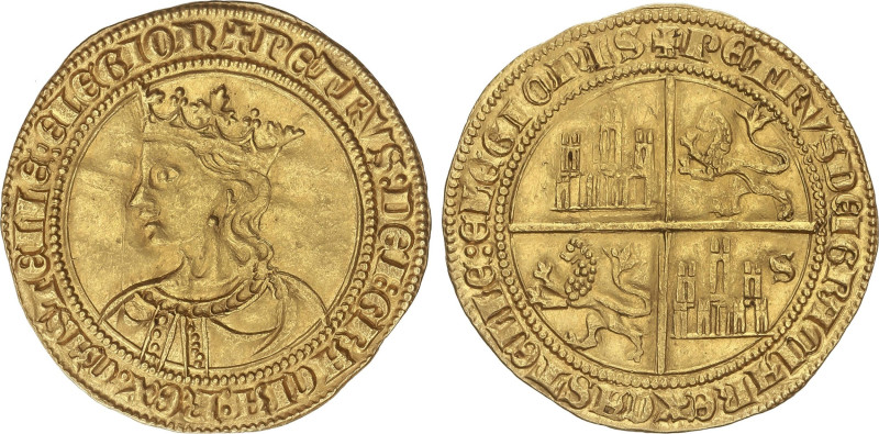 Medieval Coins
Dobla de 35 Maravedís. PEDRO I. SEVILLA. Anv.: +PETRVS:DEI:GRACI...