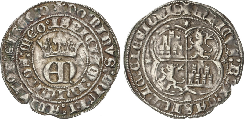 Medieval Coins
Real. ENRIQUE II. BURGOS. Anv.: +DOMINVS:MICHI:ADIVTOR:ET:EGO:DI...