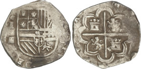 Spanish Monarchy
4 Reales. Fecha no visible. SEGOVIA. I. 13,54 grs. ESCASA. AC-Tipo 163. MBC-.