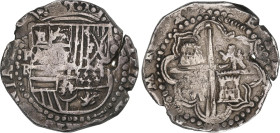 Spanish Monarchy
8 Reales. S/F. POTOSÍ. RL (nexadas). Anv.: P / RL nexadas - Escudo - VIII. 27,26 grs. Acuñada entre 1589 -1595. Grieta. ESCASA. AC-6...