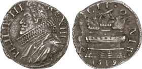 Spanish Monarchy
15 Grana. 1619. NÁPOLES. 3,67 grs. Pátina. MIR-208/2; Vti-228;. MBC.