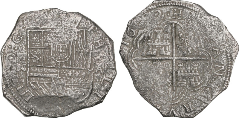 Spanish Monarchy
8 Reales. 1622. CARTAGENA DE INDIAS. A. 21,41 grs. Marca de ce...