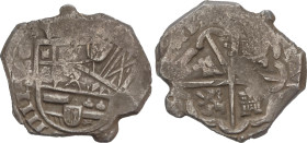 Spanish Monarchy
8 Reales. Fecha no visible. MADRID. 26,82 grs. MD vertical. (Repintada). RARA. AC-Tipo 310. MBC.