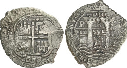 Spanish Monarchy
8 Reales. 1653. POTOSI. E. 23,88 grs. 3 Fechas visibles. (Oxidaciones). AC-1503. MBC.