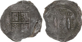 Spanish Monarchy
8 Reales. 1651. SANTA FE DE NUEVO REINO. Ensayador no visible. 18,24 grs. Pátina oscura. (Oxidaciones marinas). RARA. AC-tipo 338; C...