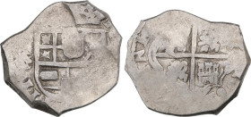 Spanish Monarchy
8 Reales. 1662. TOLEDO. CA (nexadas) / Y. Anv.: T roel encima / CA (nexadas) / Y - Escudo - VIII vertical. 27,05 grs. MUY ESCASA. AC...