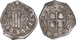 Spanish Monarchy
8 Reales. 1651. ZARAGOZA. Anv.: CA vertical - Escudo - 8. 26,19 grs. Fecha y ceca perfectamente visible. Pátina oscura. Buen ejempla...