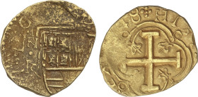 Spanish Monarchy
2 Escudos. (16)48. NUEVO REINO. (R). Anv.: N/R - Escudo - (II vertical/R). 6,73 grs. ESCASA. AC-1806. MBC-/MBC+.