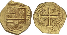 Spanish Monarchy
2 Escudos. Fecha no visible. NUEVO REINO. R. Anv.: (N/R) - Escudo -.II./R. 6,73 grs. AC-Tipo 386. EBC.