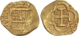 Spanish Monarchy
4 Escudos. Fecha no visible. SEVILLA. R. Anv.: S/R - Escudo - (IIII vertical). 13,41 grs. AC-Tipo 396. MBC+.