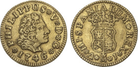 Spanish Monarchy
1/2 Escudo. 1746. MADRID. A.J. 1,77 grs. AC-1639. MBC+/MBC.