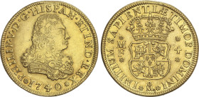 Spanish Monarchy
4 Escudos. 1740/30. MÉXICO. M.F. 13,40 grs. (Canto retocado a las 12h. Golpecito en reverso). MUY ESCASA. AC-2045. EBC-.