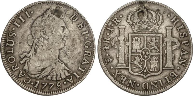 Spanish Monarchy
4 Reales. 1778. POTOSÍ. J.R. 12,98 grs. Error en leyenda NEX. ...