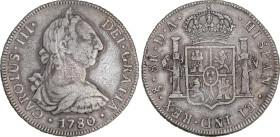 Spanish Monarchy
8 Reales. 1780. SANTIAGO. D.A. 26,80 grs. No encapsulada por NGC ALTERED SURFACE (nº 5781046-002) por campo realzado. Se vende ´tal ...