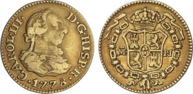 Spanish Monarchy
1/2 Escudo. 1778. MADRID. P.J. 1,76 grs. (Rayitas). AC-1267. MBC-.