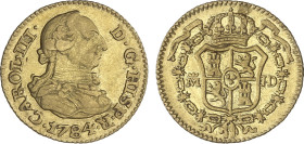 Spanish Monarchy
1/2 Escudo. 1784. MADRID. J.D. 1,76 grs. AC-1277. MBC.