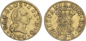 Spanish Monarchy
1/2 Escudo. 1764. SEVILLA. V.C. 1,74 grs. Cara de Rata. (Leves rayitas en anverso). AC-1291. MBC.