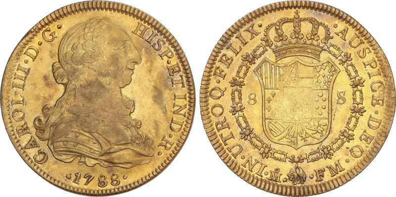 Spanish Monarchy
8 Escudos. 1788. MÉXICO. F.M. 26,9 grs. Ligera pátina y restos...