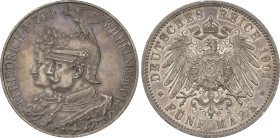 World Coins
5 Mark. 1901-A. WILHELM II. PRUSSIA. 27,73 grs. AR. Bonita pátina acerada de colección antigua. KM-526. EBC+.