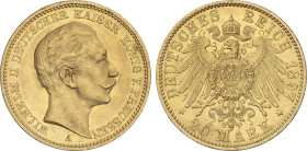 World Coins
20 Mark. 1897-A. WILHELM II. PRUSSIA. 7,93 grs. AU. Rayitas en anverso. Fr-3831; KM-521. EBC-/EBC.
