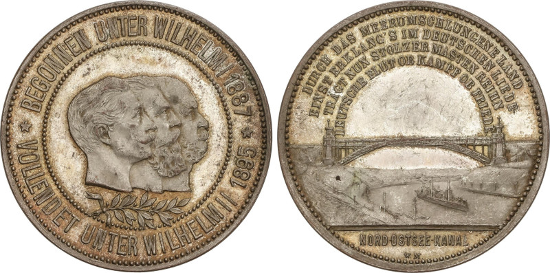 World Coins
Medalla canal de Kiel. 1887-1895. WILHELM II. Anv.: Retratos de bus...