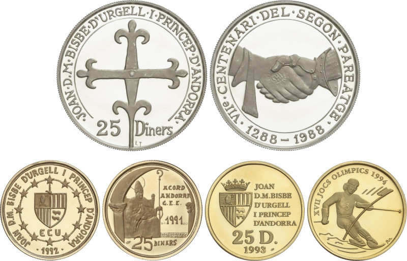 World Coins
Lote 3 monedas 25 Diners. 1988, 1992 y 1993. 7,81, 7,73 y 20,02 grs...