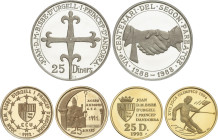 World Coins
Lote 3 monedas 25 Diners. 1988, 1992 y 1993. 7,81, 7,73 y 20,02 grs. AU (2) y AR. KM-44.2, 73, 81. PROOF.