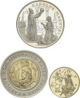 World Coins
Set 3 monedas 10, 20 y 25 Diners. 1996. AU, AR. Carlomagno Emperador y Europa. En estuche original con certificado. KM-121, 122, 123. FDC...