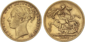 World Coins
Sovereign. 1872-S. VICTORIA. SYDNEY. 7,95 grs. AU. Fr-15; KM-7. MBC.