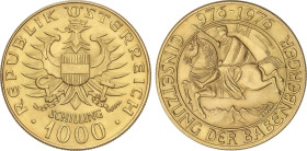World Coins
1.000 Schilling. 1976. 13,40 grs. AU. Milenio de la Dinastía Babenberg. Fr-909; KM-2933. FDC.