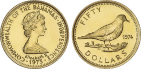 World Coins
50 Dollars. 1974. ELIZABETH II. 2,74 grs. AU. Tobacco Dove. Fr-21; KM-69. SC.