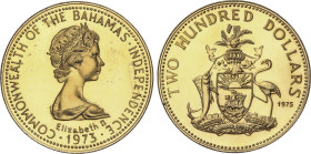 World Coins
200 Dollars. 1975. ELIZABETH II. 10,90 grs. AU. National arms. Fr-18; KM-54. SC.