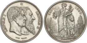 World Coins
5 Francs. 1880. LEOPOLD I y II. 24,95 grs. AR. 50 aniversario Independencia. (Leves rayitas, levemente limpiada). Bruce-X-M8. EBC.
