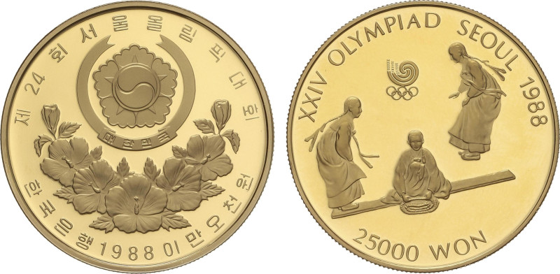 World Coins
25.000 Won. 1988. 16,81 grs. AU. Juegos Olímpicos Seúl´88: Balancín...