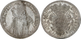 World Coins
Tallero. 1766-GA. RAGUSA (Dubrovnik). 28,43 grs. AR. Leve pátina. (Rayitas de ajuste en reverso). Dav-1639; KM-18. EBC-.