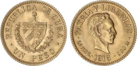 World Coins
1 Peso. 1916. 1,68 grs. AU. José Martí. Brillo original. Fr-7; KM-16. EBC.
