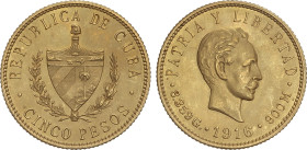 World Coins
5 Pesos. 1916. 8,33 grs. AU. José Martí. Bonita pieza. Fr-4; KM-19. SC-.