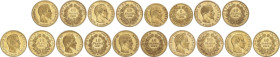 World Coins
Lote 9 monedas 5 y 10 Francs (8). 1855. NAPOLEÓN III. PARIS y STRASBOURG. Peso total 27,05 grs. AU. Contiene 5 Francos 1859-BB y 8 moneda...