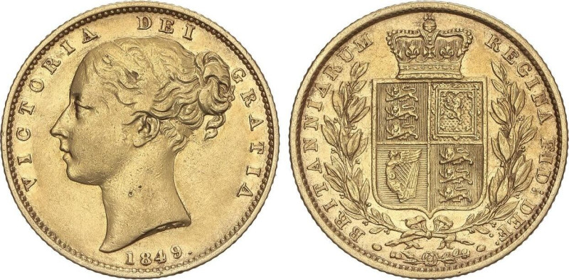 World Coins
Sovereign. 1849. VICTORIA. 7,92 grs. AU. Fr-387e; KM-736.1. MBC/MBC...