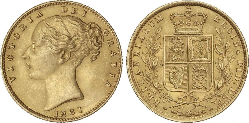 World Coins
Sovereign. 1861. VICTORIA. 7,98 grs. AU. Fr-387e; 736.1. EBC/EBC+.