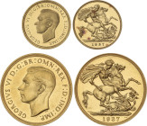 World Coins
Lote 2 monedas 1/2 Sovereign y 2 Pounds. 1937. GEORGE VI. 4,00 y 15,98 grs. AU. Tirada de ambas: 5.500 piezas. (2 Pounds con leves rayita...
