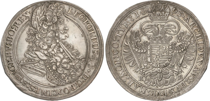 World Coins
Thaler. 1695. LEOPOLD I. KREMNITZ. 28,69 grs. AR. Dav-3264; KM-214....